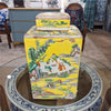 Danny's Fine Porcelain Home Decor Danny's Fine Porcelain Square Lidded Jar Yellow Children Playing 51178