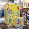 Danny's Fine Porcelain Home Decor Danny's Fine Porcelain Square Lidded Jar Yellow Children Playing 51178