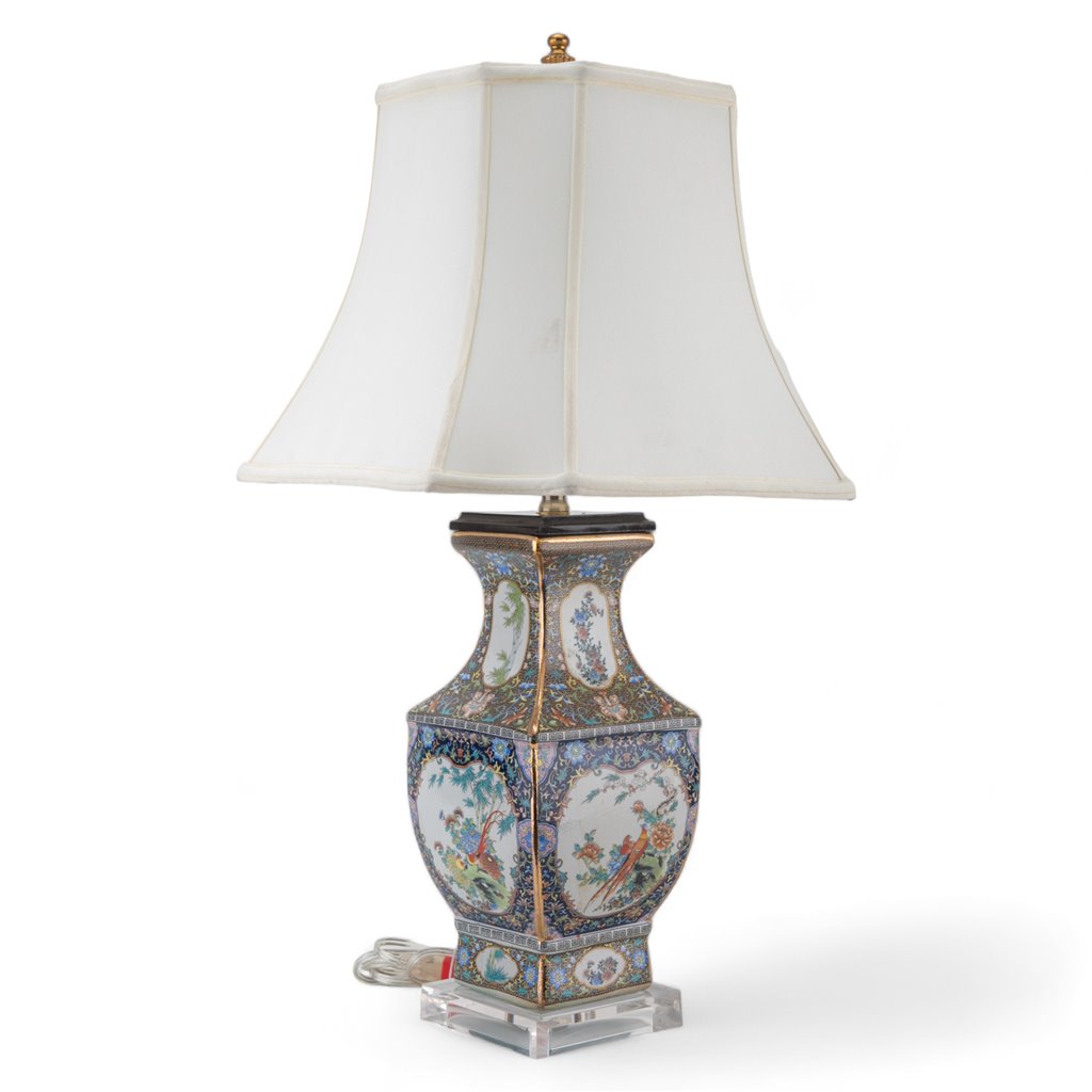 Danny's Fine Porcelain Lighting Danny's Fine Porcelain Square Vase Lamp With Acrylic Base 51134-LA