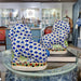 Danny's Fine Porcelain Home Decor Danny's Fine Porcelain Staffordshire Bunny Hares – Blue Fishnet (Pair)