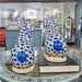 Danny's Fine Porcelain Home Decor Danny's Fine Porcelain Staffordshire Bunny Hares – Blue Fishnet (Pair)