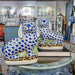 Danny's Fine Porcelain Home Decor Danny's Fine Porcelain Staffordshire Bunny Hares – Blue Fishnet (Pair)