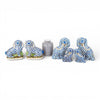 Danny's Fine Porcelain Home Decor Danny's Fine Porcelain Staffordshire Bunny Hares – Blue Fishnet (Pair)