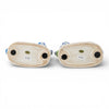 Danny's Fine Porcelain Home Decor Danny's Fine Porcelain Staffordshire Bunny Hares – Blue Fishnet (Pair)