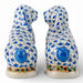 Danny's Fine Porcelain Home Decor Danny's Fine Porcelain Staffordshire Bunny Hares – Blue Fishnet (Pair)