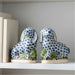Danny's Fine Porcelain Home Decor Danny's Fine Porcelain Staffordshire Bunny Hares – Blue Fishnet (Pair)