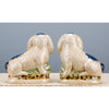 Danny's Fine Porcelain Home Decor Danny's Fine Porcelain Staffordshire Bunny Hares- Blue - Pair