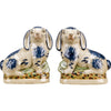 Danny's Fine Porcelain Home Decor Danny's Fine Porcelain Staffordshire Bunny Hares- Blue - Pair