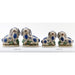 Danny's Fine Porcelain Home Decor Danny's Fine Porcelain Staffordshire Bunny Hares- Blue - Pair