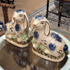 Danny's Fine Porcelain Home Decor Danny's Fine Porcelain Staffordshire Bunny Hares- Blue - Pair