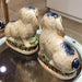 Danny's Fine Porcelain Home Decor Danny's Fine Porcelain Staffordshire Bunny Hares- Blue - Pair