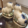 Danny's Fine Porcelain Home Decor Danny's Fine Porcelain Staffordshire Bunny Hares- Blue - Pair