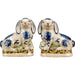 Danny's Fine Porcelain Home Decor Danny's Fine Porcelain Staffordshire Bunny Hares- Blue - Pair