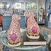 Danny's Fine Porcelain Home Decor Danny's Fine Porcelain Staffordshire Bunny Hares – Pink Fishnet (Pair)