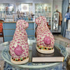Danny's Fine Porcelain Home Decor Danny's Fine Porcelain Staffordshire Bunny Hares – Pink Fishnet (Pair)