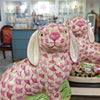 Danny's Fine Porcelain Home Decor Danny's Fine Porcelain Staffordshire Bunny Hares – Pink Fishnet (Pair)
