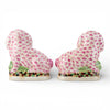 Danny's Fine Porcelain Home Decor Danny's Fine Porcelain Staffordshire Bunny Hares – Pink Fishnet (Pair)