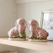 Danny's Fine Porcelain Home Decor Danny's Fine Porcelain Staffordshire Bunny Hares – Pink Fishnet (Pair)