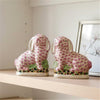Danny's Fine Porcelain Home Decor Danny's Fine Porcelain Staffordshire Bunny Hares – Pink Fishnet (Pair)