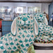 Danny's Fine Porcelain Home Decor Danny's Fine Porcelain Staffordshire Bunny Hares – Teal Fishnet (Pair)