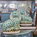 Danny's Fine Porcelain Home Decor Danny's Fine Porcelain Staffordshire Bunny Hares – Teal Fishnet (Pair)