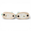 Danny's Fine Porcelain Home Decor Danny's Fine Porcelain Staffordshire Bunny Hares – Teal Fishnet (Pair)