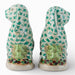 Danny's Fine Porcelain Home Decor Danny's Fine Porcelain Staffordshire Bunny Hares – Teal Fishnet (Pair)