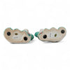 Danny's Fine Porcelain Home Decor Danny's Fine Porcelain Staffordshire Dogs- Green Rose Medallion - Pair