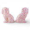 Danny's Fine Porcelain Home Decor Danny's Fine Porcelain Staffordshire Dogs – Pink Fishnet (Special Edition)