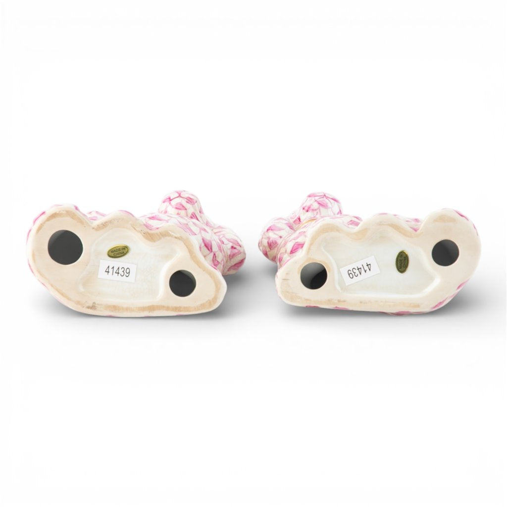 Danny's Fine Porcelain Home Decor Danny's Fine Porcelain Staffordshire Dogs – Pink Fishnet (Special Edition)