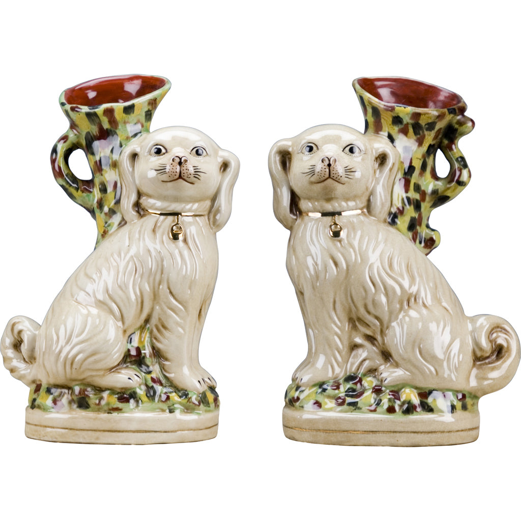 Danny's Fine Porcelain Home Decor Danny's Fine Porcelain Staffordshire Dogs Repro Pitcher-Pair 41190
