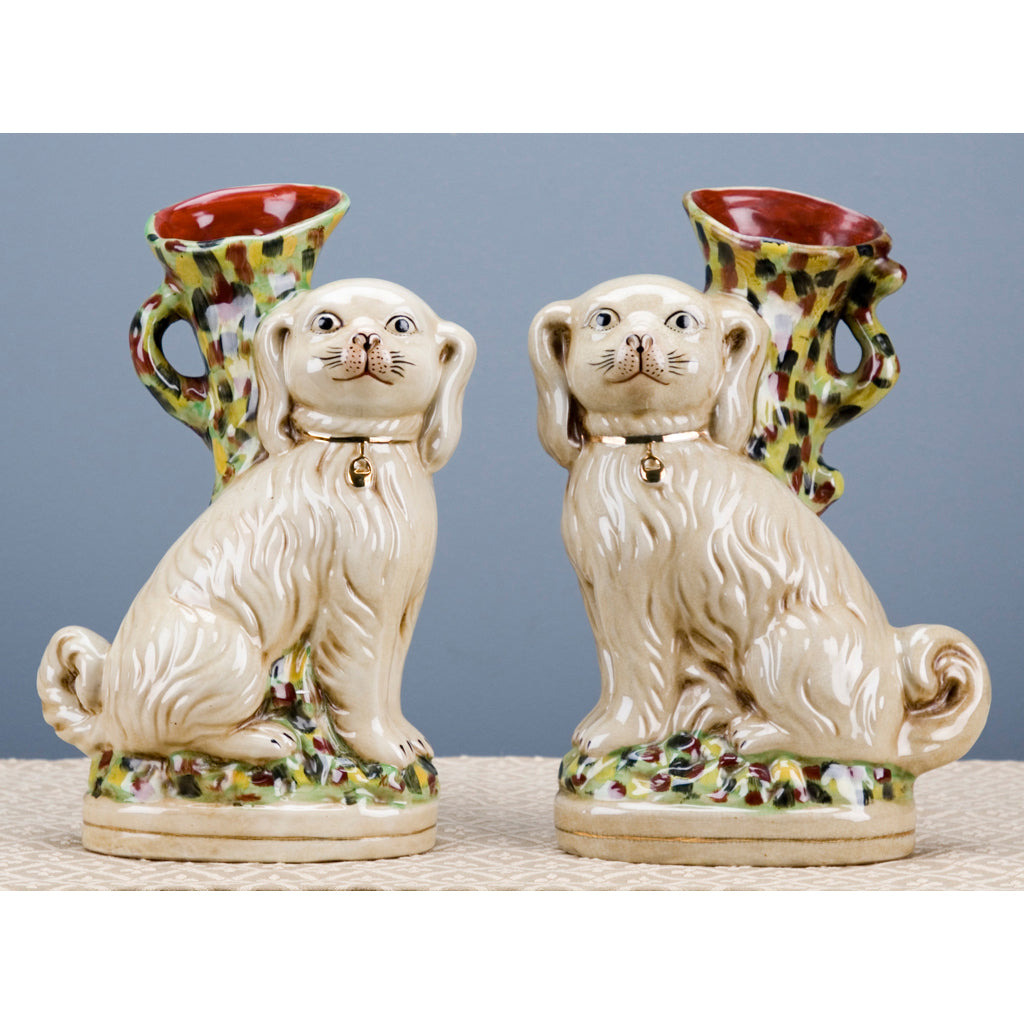 Danny's Fine Porcelain Home Decor Danny's Fine Porcelain Staffordshire Dogs Repro Pitcher-Pair 41190