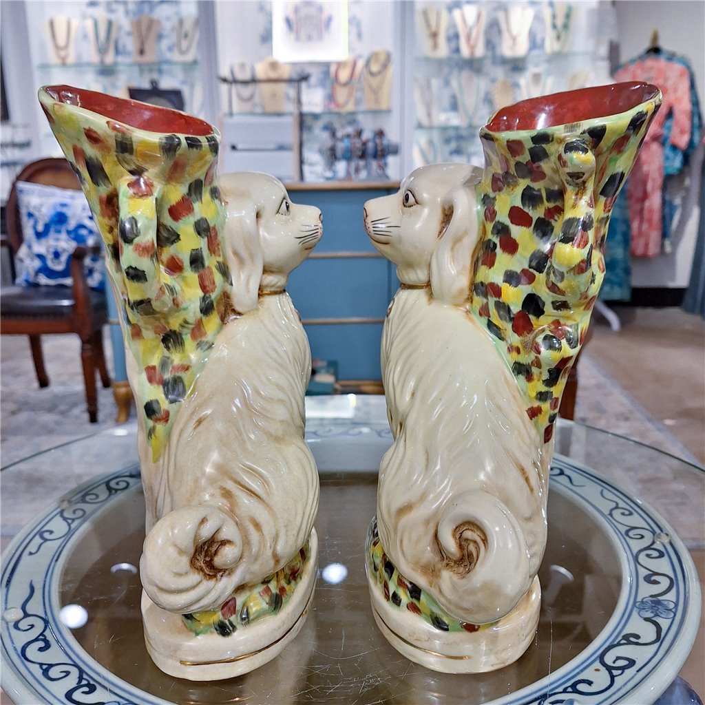 Danny's Fine Porcelain Home Decor Danny's Fine Porcelain Staffordshire Dogs Repro Pitcher-Pair 41190