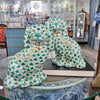 Danny's Fine Porcelain Home Decor Danny's Fine Porcelain Staffordshire Dogs – Teal Fishnet (Special Edition)