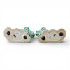 Danny's Fine Porcelain Home Decor Danny's Fine Porcelain Staffordshire Dogs – Teal Fishnet (Special Edition)