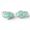 Danny's Fine Porcelain Home Decor Danny's Fine Porcelain Staffordshire Dogs – Teal Fishnet (Special Edition)