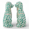 Danny's Fine Porcelain Home Decor Danny's Fine Porcelain Staffordshire Dogs – Teal Fishnet (Special Edition)