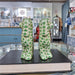 Danny's Fine Porcelain Home Decor Danny's Fine Porcelain Staffordshire Small Dog - Green Fishnet (Min 2 Pairs)