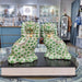 Danny's Fine Porcelain Home Decor Danny's Fine Porcelain Staffordshire Small Dog - Green Fishnet (Min 2 Pairs)