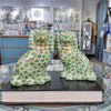 Danny's Fine Porcelain Home Decor Danny's Fine Porcelain Staffordshire Small Dog - Green Fishnet (Min 2 Pairs)