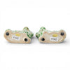 Danny's Fine Porcelain Home Decor Danny's Fine Porcelain Staffordshire Small Dog - Green Fishnet (Min 2 Pairs)