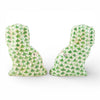 Danny's Fine Porcelain Home Decor Danny's Fine Porcelain Staffordshire Small Dog - Green Fishnet (Min 2 Pairs)