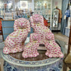Danny's Fine Porcelain Home Decor Danny's Fine Porcelain Staffordshire Small Dog - Pink Fishnet (Min 2 Pairs)