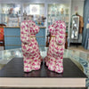 Danny's Fine Porcelain Home Decor Danny's Fine Porcelain Staffordshire Small Dog - Pink Fishnet (Min 2 Pairs)