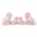 Danny's Fine Porcelain Home Decor Danny's Fine Porcelain Staffordshire Small Dog - Pink Fishnet (Min 2 Pairs)