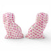 Danny's Fine Porcelain Home Decor Danny's Fine Porcelain Staffordshire Small Dog - Pink Fishnet (Min 2 Pairs)