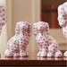 Danny's Fine Porcelain Home Decor Danny's Fine Porcelain Staffordshire Small Dog - Pink Fishnet (Min 2 Pairs)