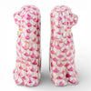 Danny's Fine Porcelain Home Decor Danny's Fine Porcelain Staffordshire Small Dog - Pink Fishnet (Min 2 Pairs)
