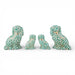 Danny's Fine Porcelain Home Decor Danny's Fine Porcelain Staffordshire Small Dog - Teal Fishnet (Min 2 Pairs)
