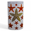 Danny's Fine Porcelain Home Decor Danny's Fine Porcelain Starfish Study Vasecylindrical White Vase Featuring Colorful - CLOSEOUT SAMPLE SALE
